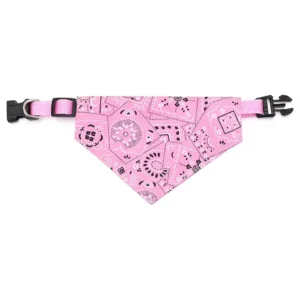 Regulowana bandana trójkątna dla psa i kota – chusta na urodziny Różowy