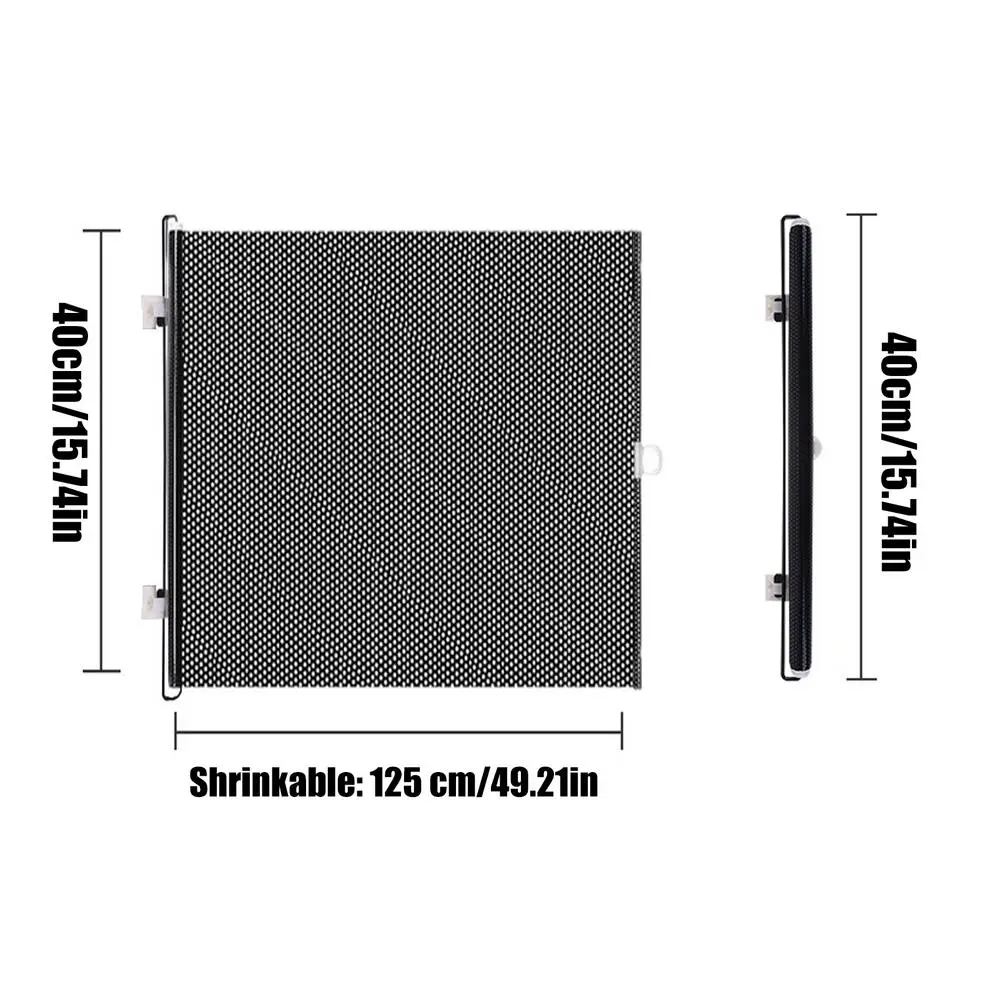 Rozsuwana bramka dla psa i kota 40x125 cm Czarny