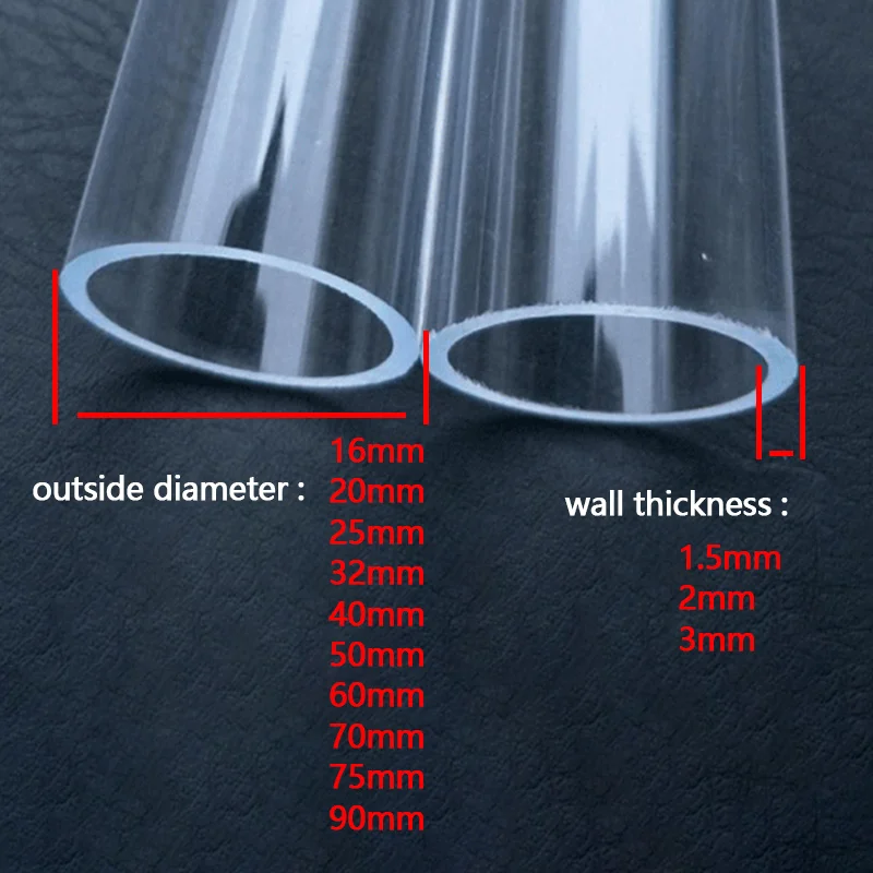 Rura akrylowa z pleksi do akwarium 50 cm 1 Pcs