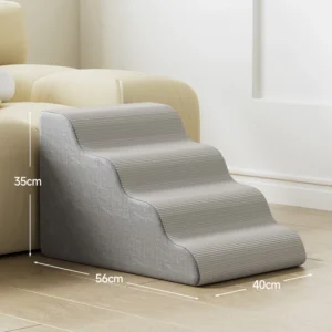 Schodki dla psa i kota z pianki memory foam 3-5 stopni Czerwony