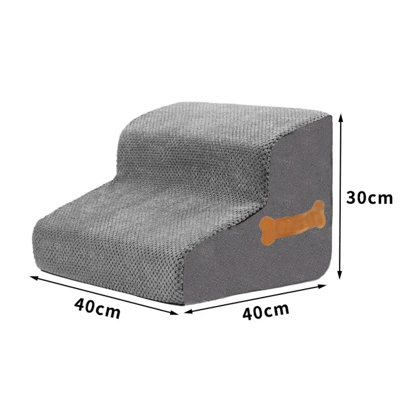 Schodki dla psa z uchwytem kość rampa sofa łóżko Ciemny brąz