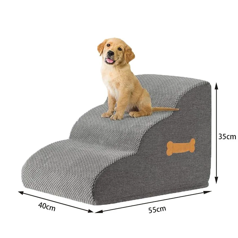 Schodki dla psa z uchwytem kość rampa sofa łóżko Khaki