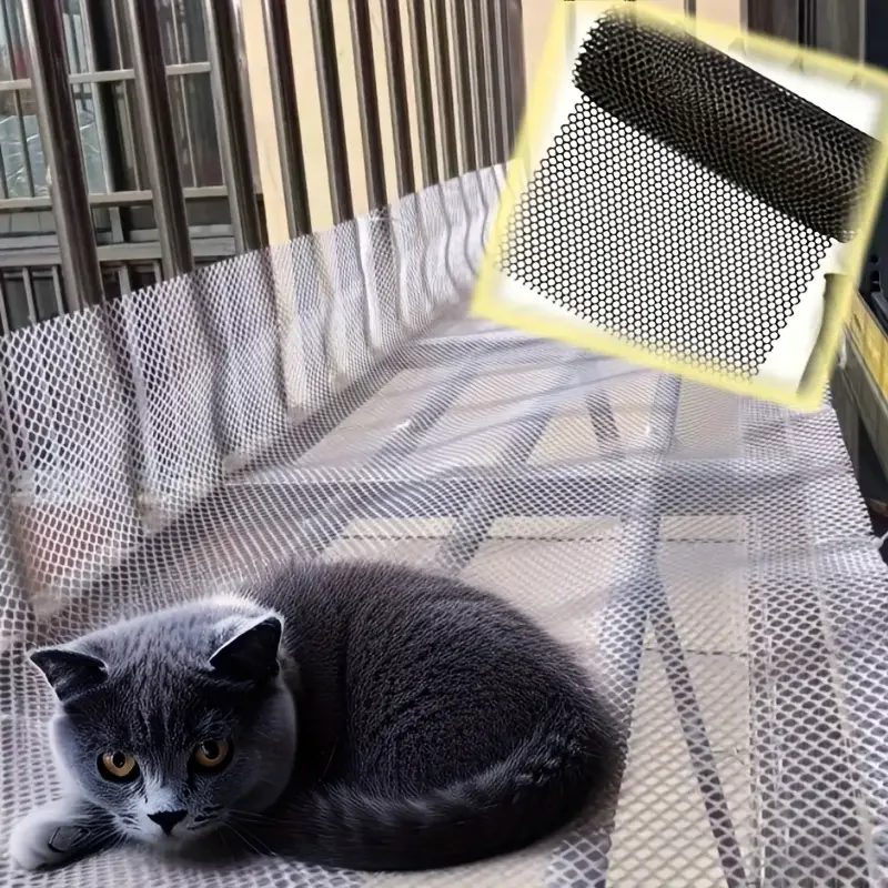 Siatka zabezpieczająca balkon dla kota Czarny