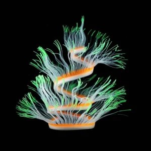 Silikonowe fluorescencyjne dekoracje do akwarium – korale i anemony morskie Biały