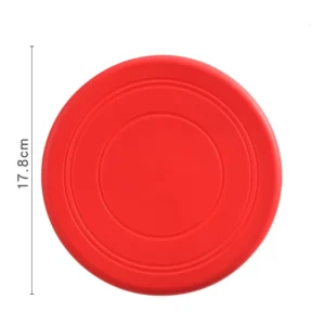 Silikonowy latający spodek dla psa — frisbee odporne na żucie Czerwony