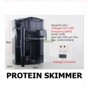 Skimmer proteinowy do akwarium morskiego 500L/h Dophin PS2012 Ps 2012 110 120v