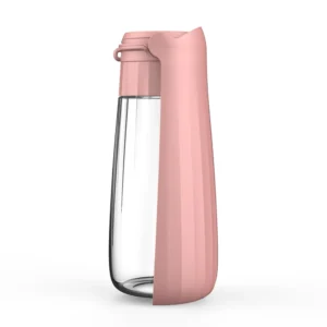 Składana butelka na wodę dla psa na spacer 550ml Różowy