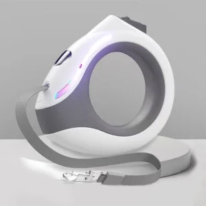 Smycz LED z podświetleniem wysuwana 3 m dla psa i kota Czarny