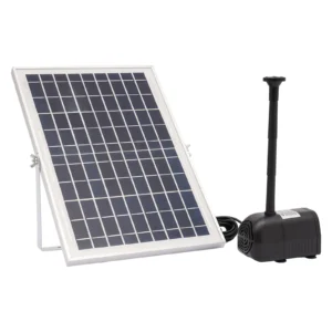 Solarna pompa fontannowa do oczka wodnego z panelem Czarny