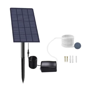 Solarna pompka tlenu 2W do akwarium i wędkowania z kamieniem powietrznym 