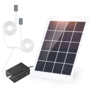 Solarny zestaw napowietrzający do stawu i akwarium 3W 5V premium Czarny
