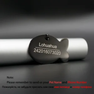 Spersonalizowana metalowa zawieszka adresowa dla psa i kota Czarny