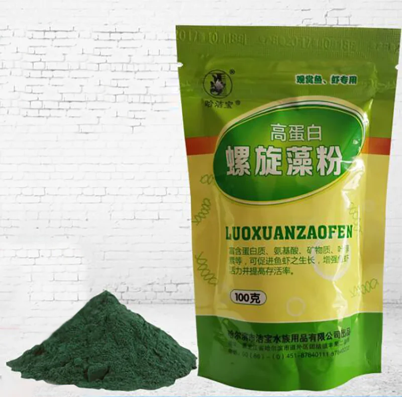 Spirulina w proszku - karma dla ryb i krewetek B
