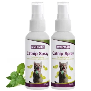 Spray z kocimiętką dla kota 60 ml - zachęca do zabawy i łagodzi stres Beżowo różowy
