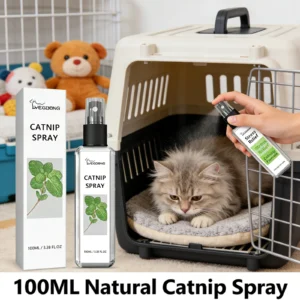 Spray z kocimiętką dla kota - łagodzi stres i zachęca do zabawy 