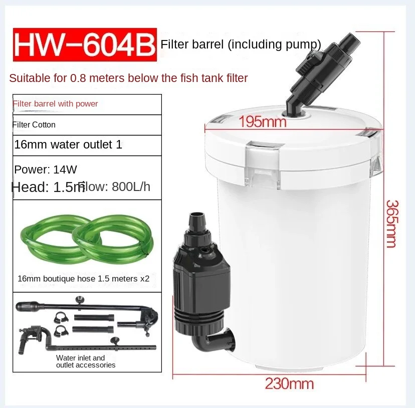 Sunsun HW-603B / HW-604B – zewnętrzny filtr kanisterowy do akwarium Złoto