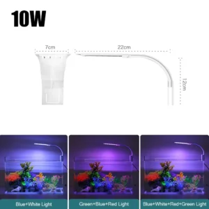 Super Slim lampa LED do akwarium z klipsem 5W-15W — oświetlenie roślin wodnych żółty
