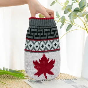 Świąteczny sweter dla psa i kota — noworoczny, corgi, teddy Biały