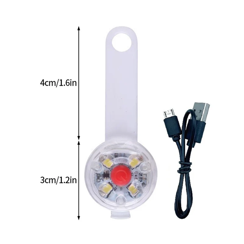 Świecąca zawieszka LED dla psa i kota – komplet 1–5 sztuk Srebrny