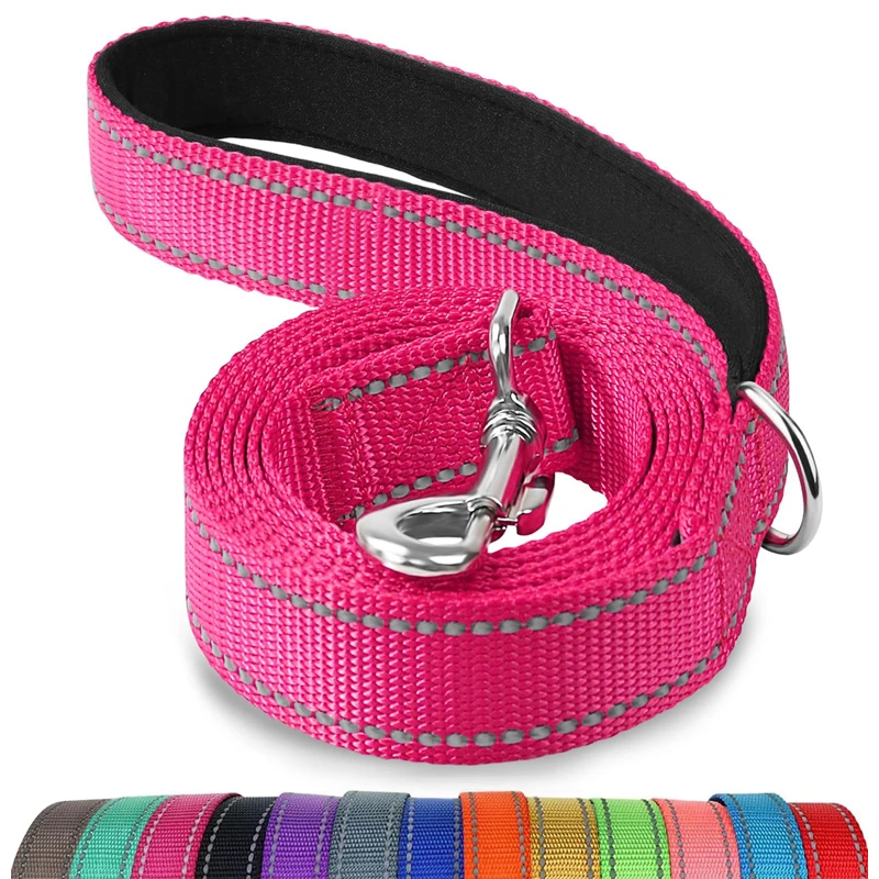 Świecące szelki odblaskowe dla psa z regulacją Różowy