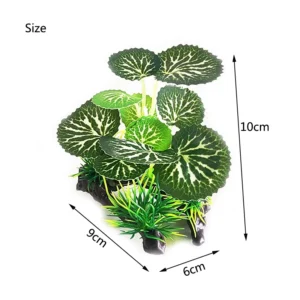Sztuczna trawa tła do akwarium — plastikowa roślina podwodna do terrarium Granatowy