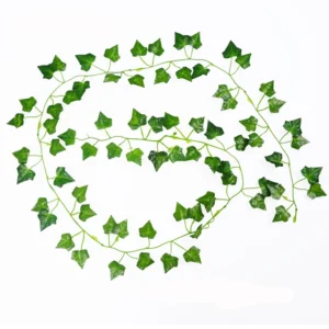 Sztuczne liście winorośli do terrarium 220 cm dla gadów Czerwony