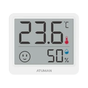 Termometr higrometr DUKA Atuman 2,5" LCD — elektroniczny czujnik temperatury i wilgotności Biały