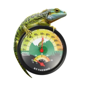 Termometr higrometr dla gadów z przyssawką do terrarium Ciemny brąz
