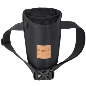 Torba na smakołyki dla psa na spacer – biodrowa, lekka, do treningu w plenerze Czarny