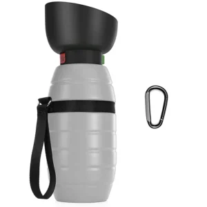 Turystyczna butelka z poidłem dla psa 850 ml Szary