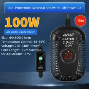 Ultra-krótka kwarcowa grzałka do akwarium z żółwiami 25W–150W Zielony