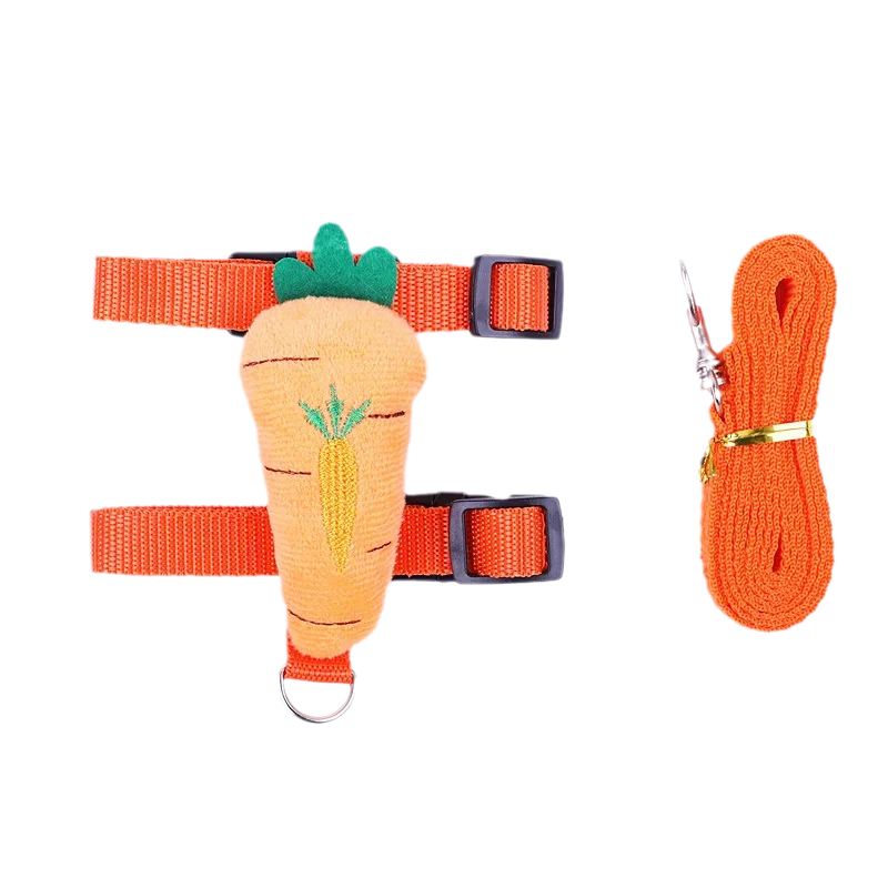 Walking Bunny Guinea Pig Harness for Small Animals Cute Pet Rabbit Har Carrot
