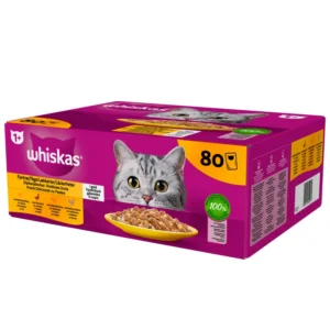 Whiskas karma mokra dla kotów z drobiem w galaretce 80 x 85 g 