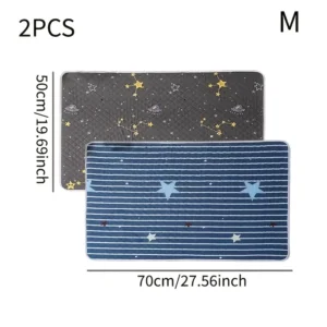 Wielorazowe maty na mocz dla psa i kota, 2 szt. 70x50cm