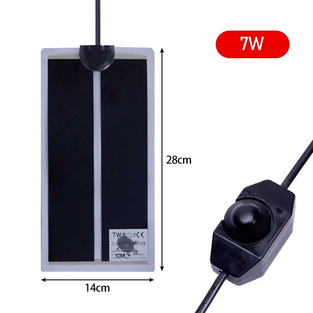 Wodoodporna mata grzewcza dla gadów 5-35W z regulatorem temperatury Czerwony