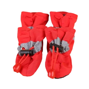 Wodoodporne buty dla psa i kota na deszcz, komplet 4 szt. Czerwony