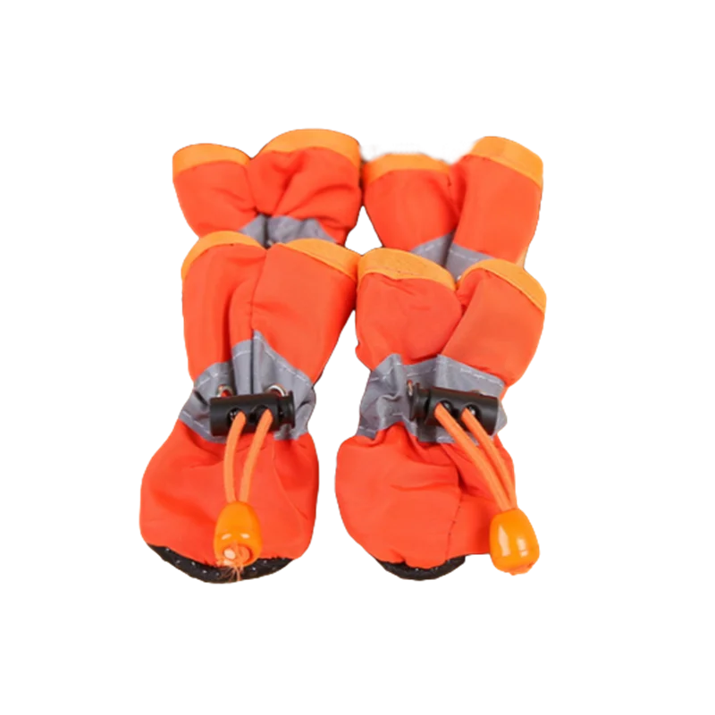 Wodoodporne buty dla psa 4 szt. — kalosze antypoślizgowe małe rasy Szary