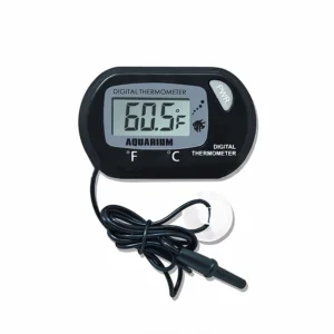 Wodoodporny termometr cyfrowy LCD do akwarium z sondą ST-3 Czarny
