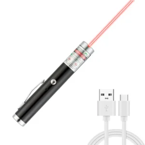 Wskaźnik laserowy dla kota z ładowaniem USB — brelok 2w1 Brązowy