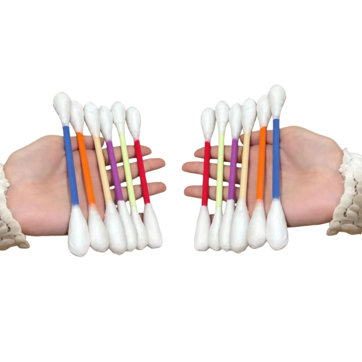 Zabawka dentystyczna dla kota w kształcie wacika z kocimiętką Czarny