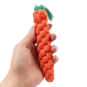 Zabawka dla psa marchewka ze sznurka na przysmaki 1pc