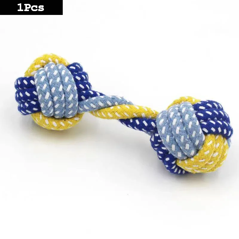 Zabawka dla psa marchewka - lina z węzłami i piłka D 19x8cm