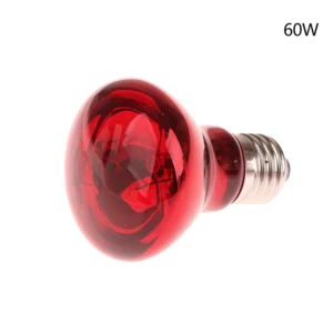 Żarówka UVA E27 25-100W dla gadów, drobiu i roślin — nocna lampa podczerwień Jasnoszary