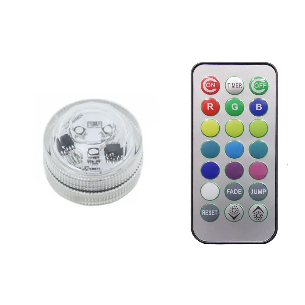 Zatapialne lampki LED RGB do akwarium i dekoracji wodnej – komplet Niebieski