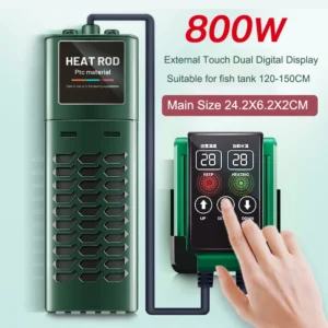 Zatapialny podgrzewacz akwariowy z wyświetlaczem LCD 100W-1200W Burgundia