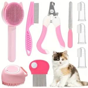 Zestaw do pielęgnacji psa i kota 8 elementów 8pcs