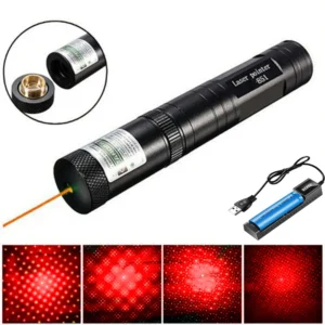 Zielony wskaźnik laserowy 2w1 z odłączaną lampką LED dla kota Czerwony