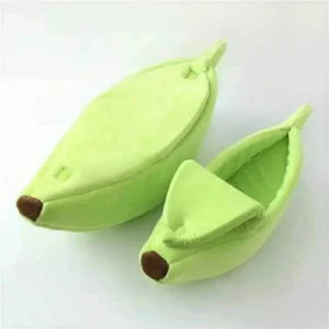 Zimowy domek dla kota w kształcie banana Lichtgroen